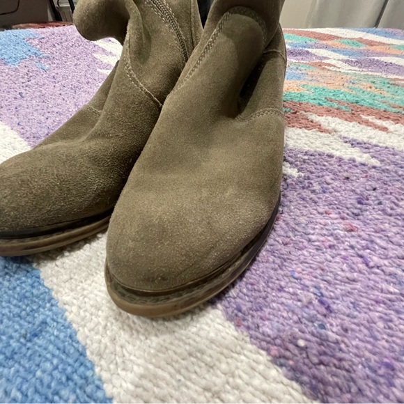 Ankle side zip suede booties - Picture 3 of 6